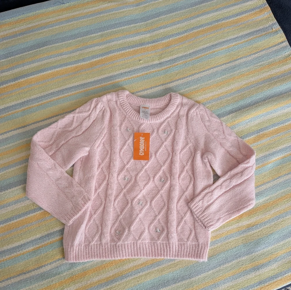 ⭐ NEW NWT Girls Gymboree Pink Diamond Knit Sweater Size 6